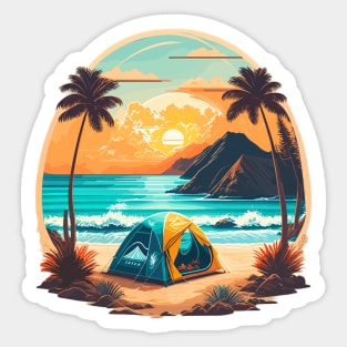 wild camping, adventurer, adventure hiking, design v15 Sticker